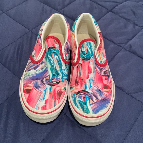 Multi-color Brushstroke Vans - Picture 2 of 5